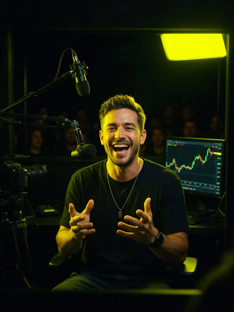 A creator streaming a trading event